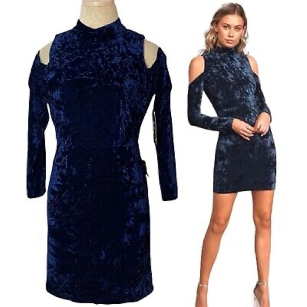 NWT Lulu’s A Little Crush Navy Blue Mini Dress